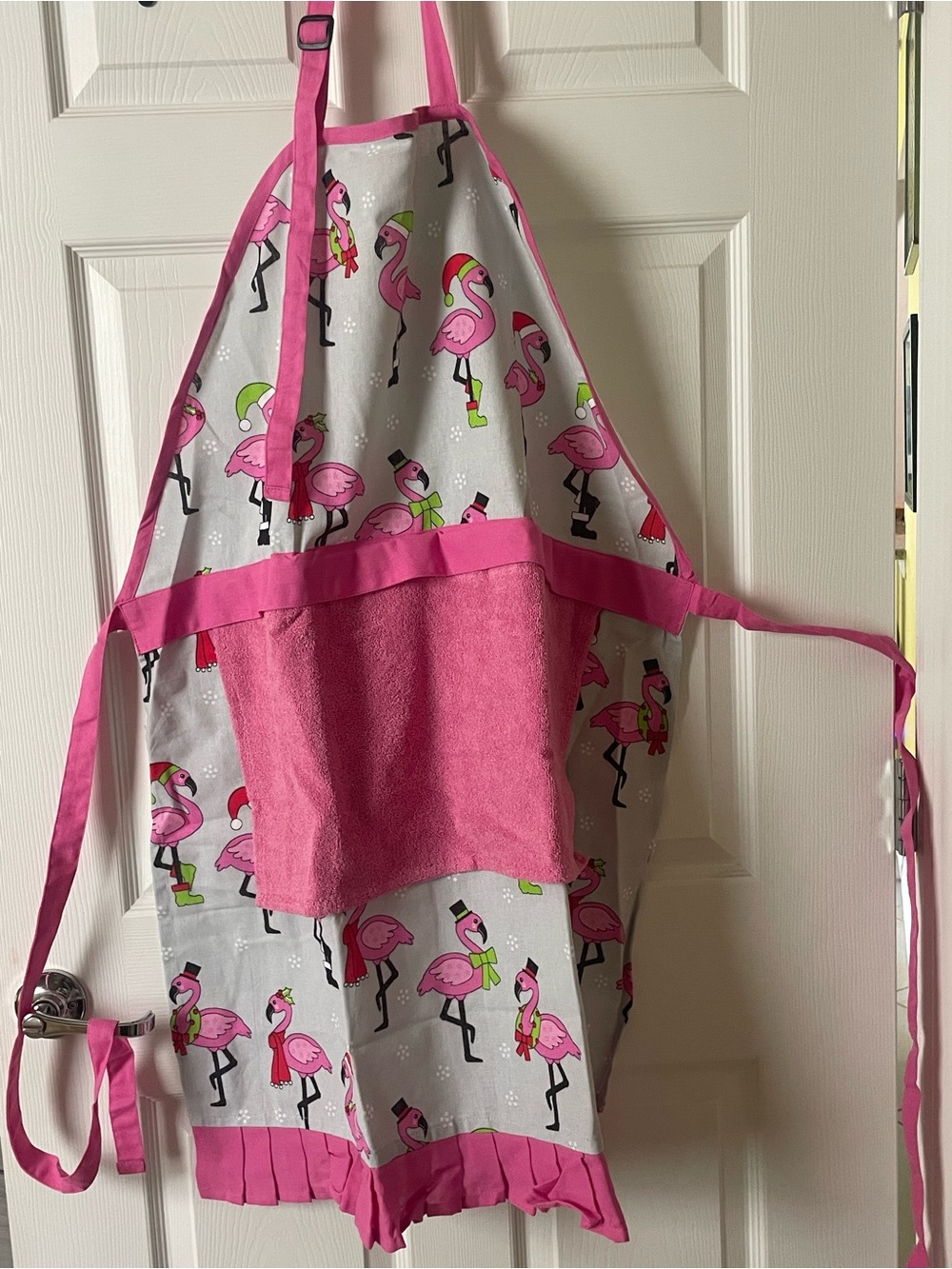 Pink Flamingo Apron - Fun Holiday Design